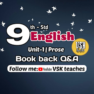 9th english unit 1 prose book back question and answers