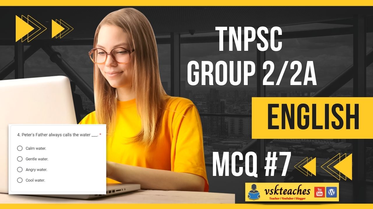 Tnpsc Group 2|2A General English Mcq#7