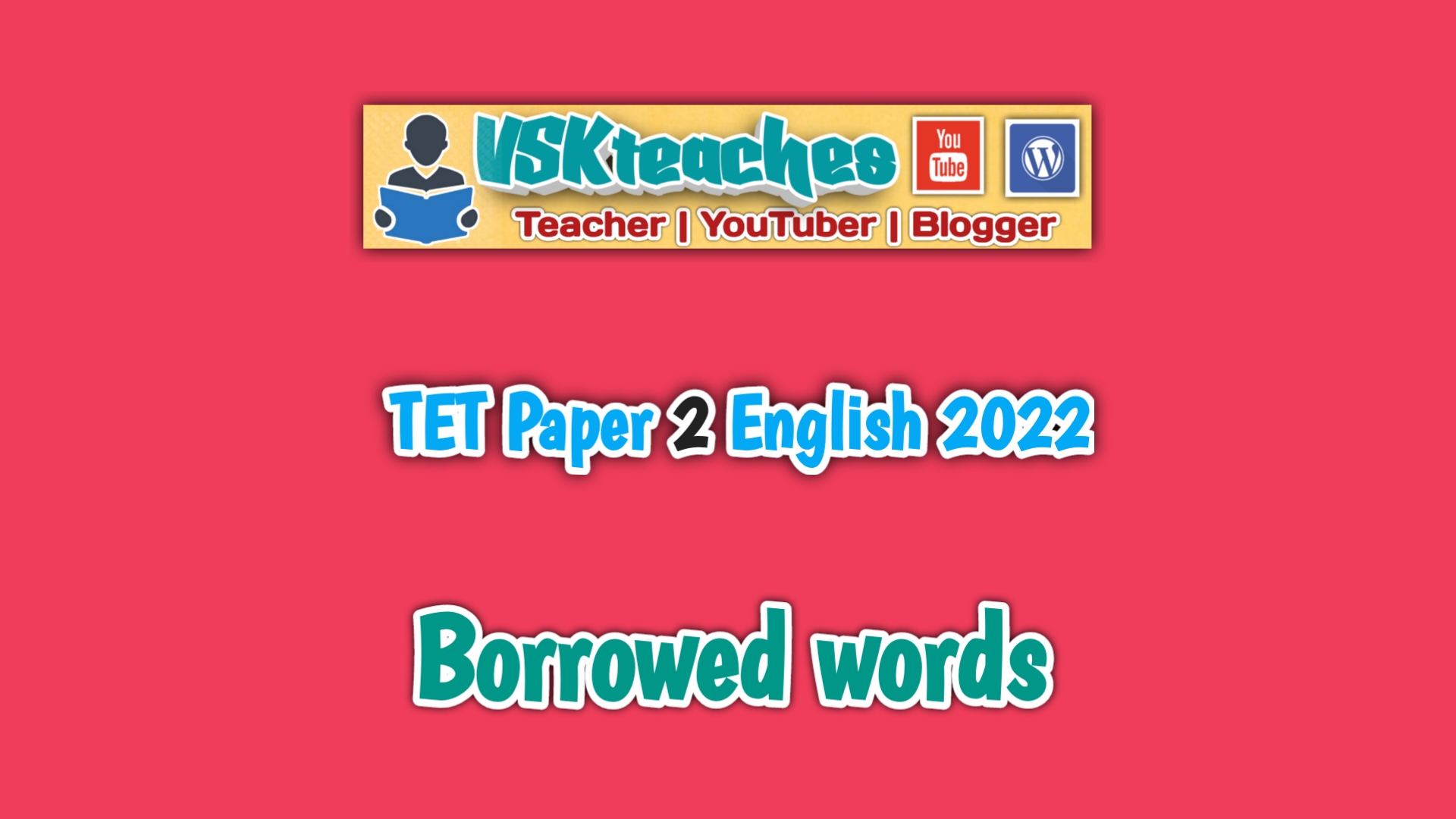 TNTET paper 1 & 2 English - Borrowed words