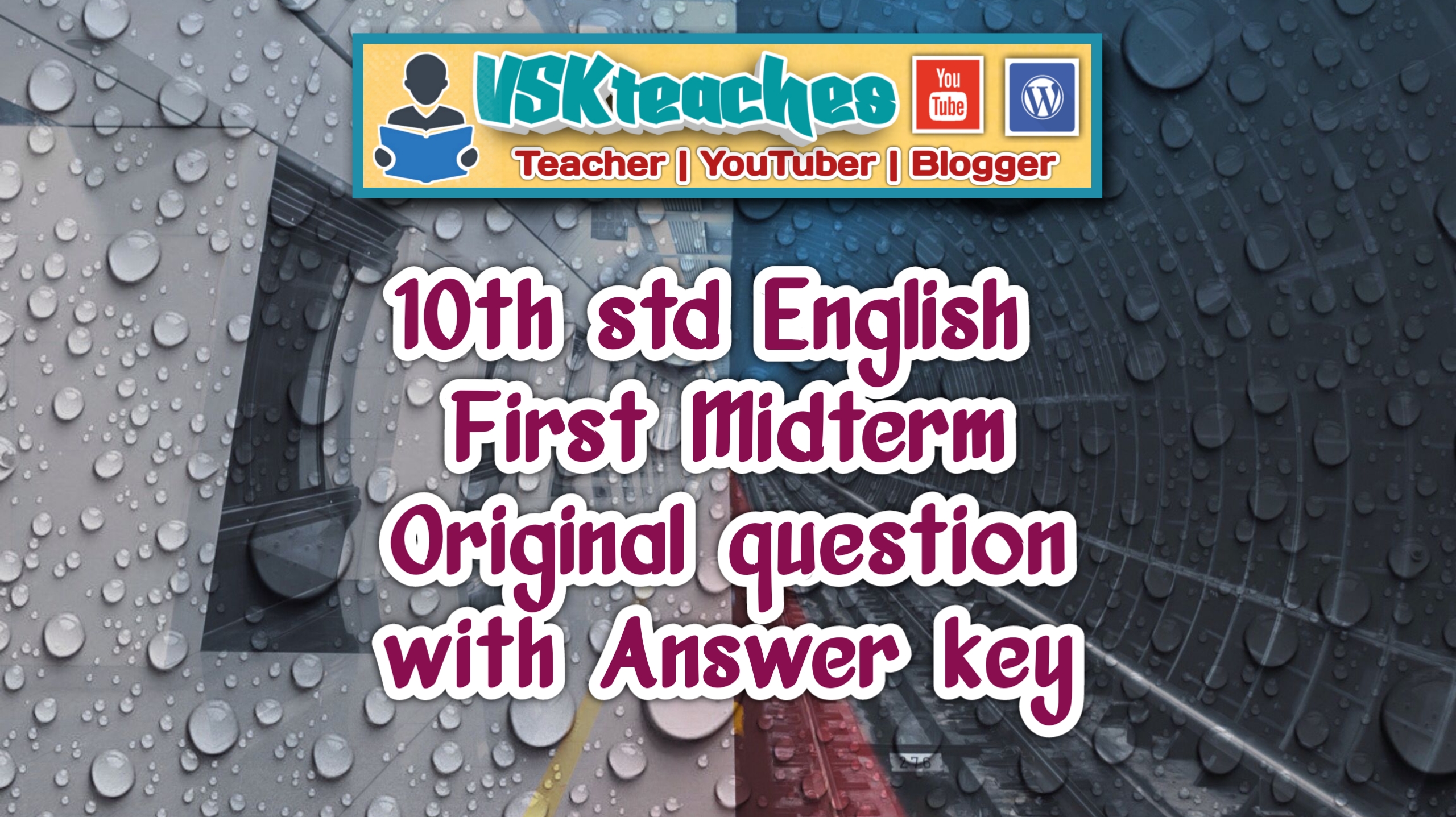 10th std English First-Midterm Original question with answer key 2022 - 23.