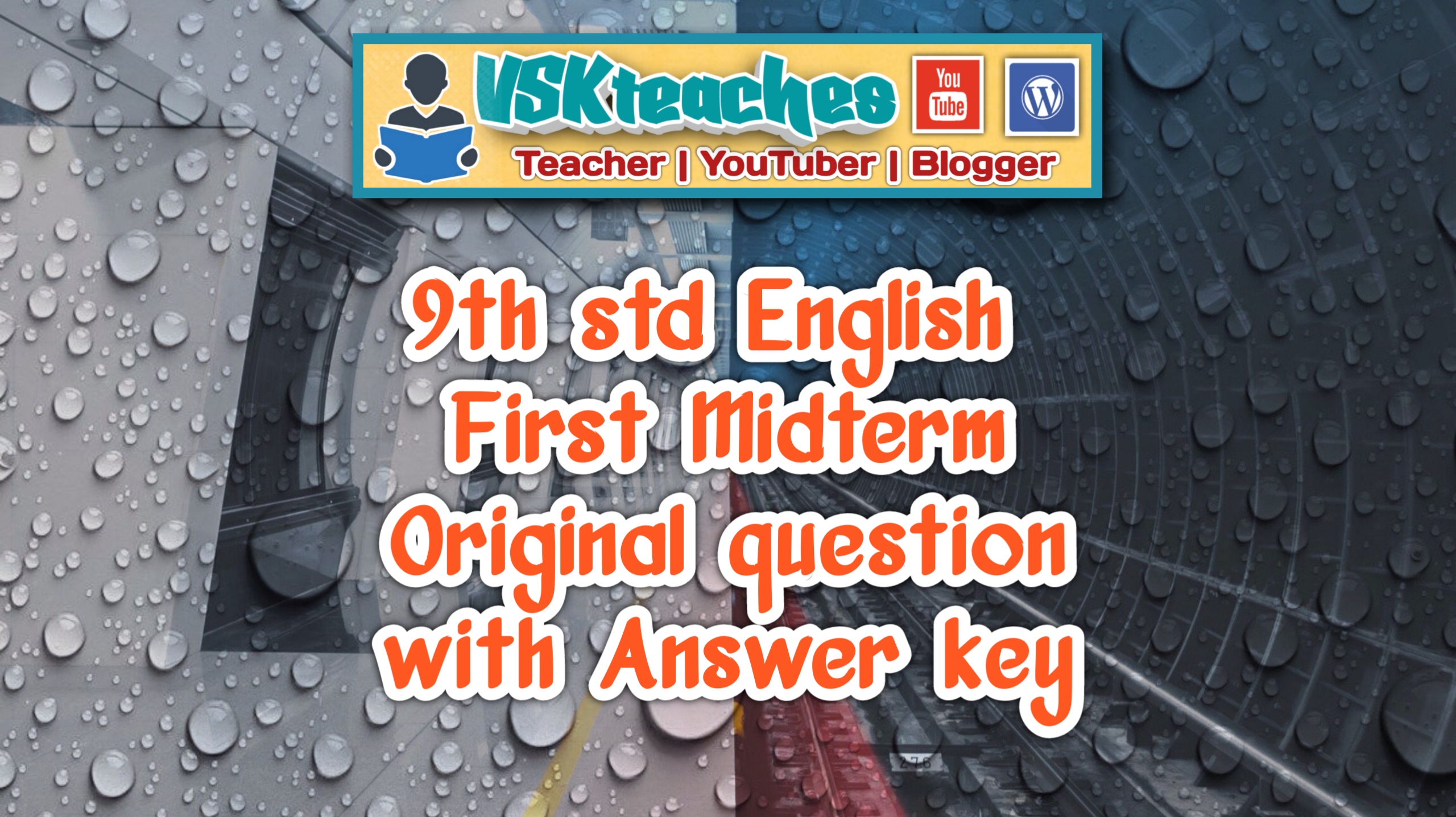 9th std English First-Midterm Original question with answer key 2022 - 23.