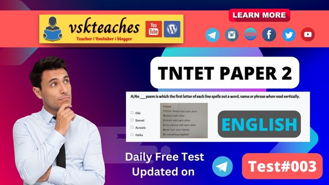 TNTET Paper-2 English Test-3