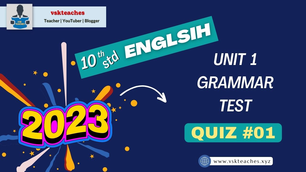 10th English Unit-1 Grammar-Test