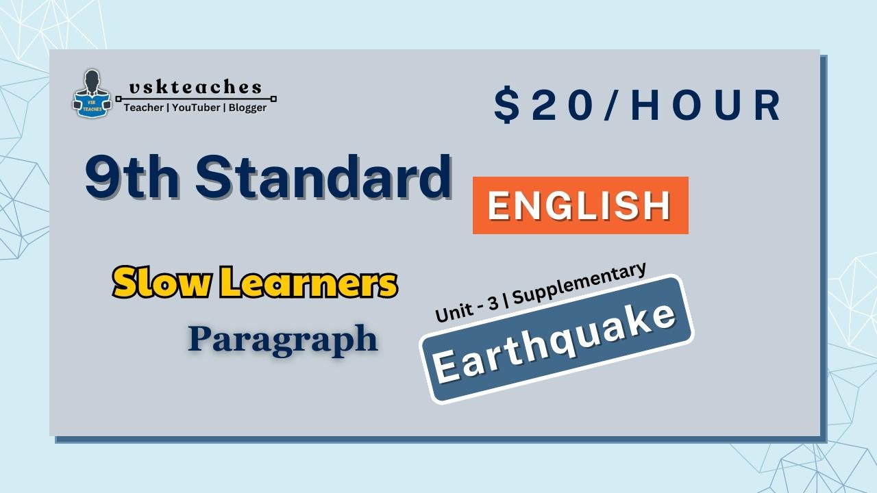 9th English slow-learner's paragraph vskteaches