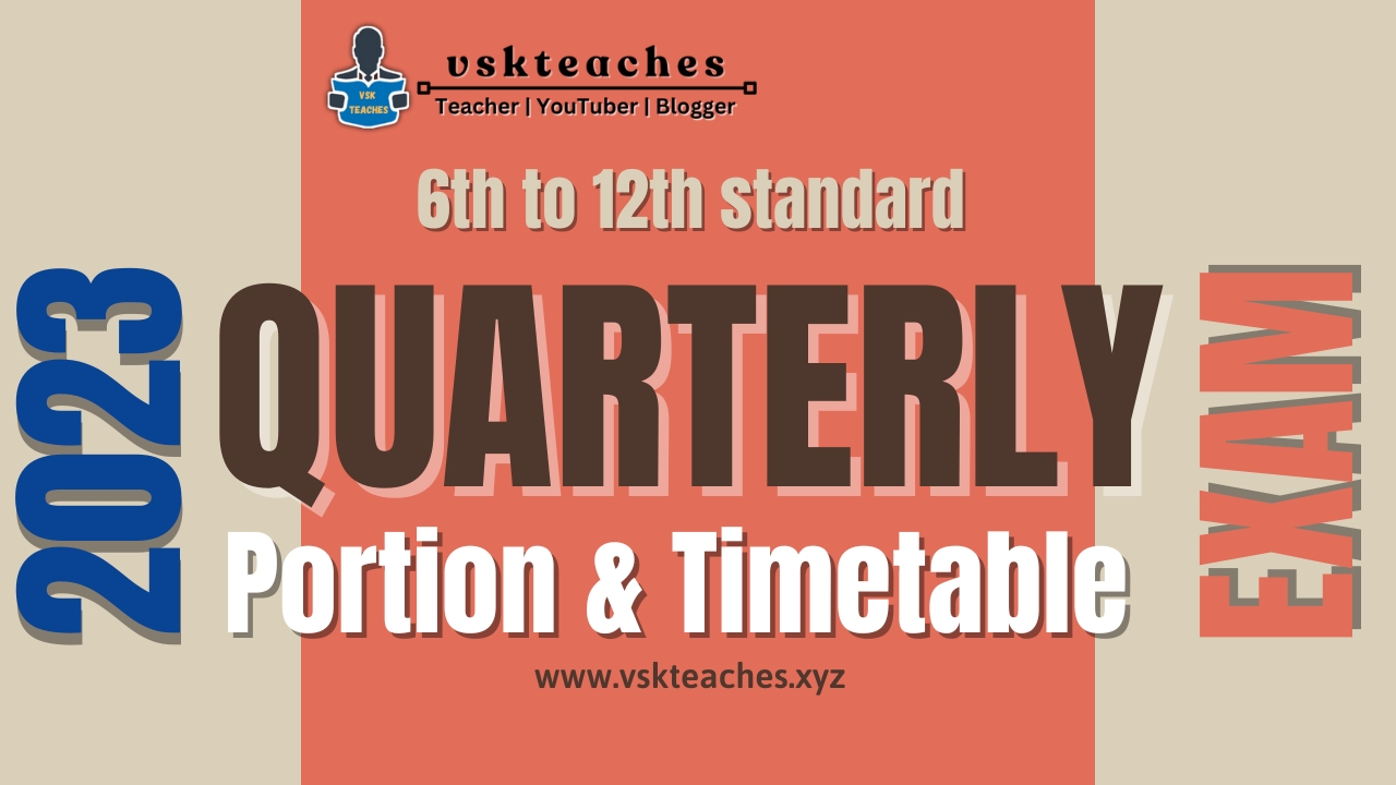 Quarterly exam portion-and-timetable-2023