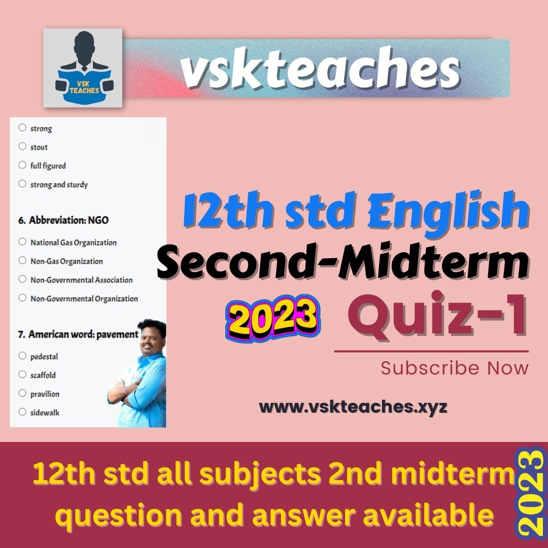12th English Second-Midterm Quiz-1