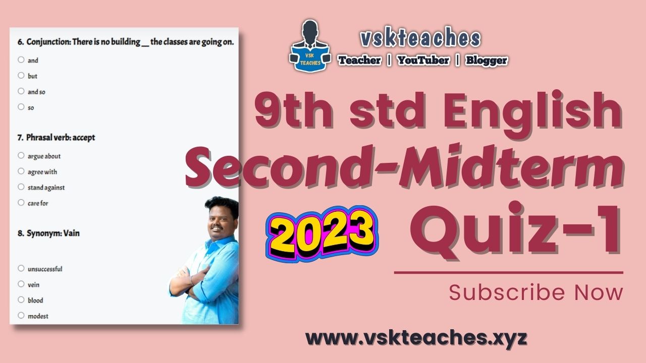 9th-English Second-Midterm 2023 Quiz-1