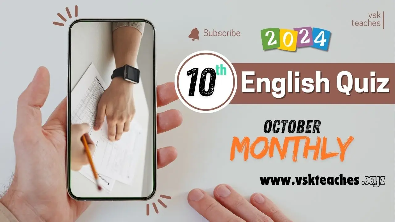 10th English October Monthly Quiz 01