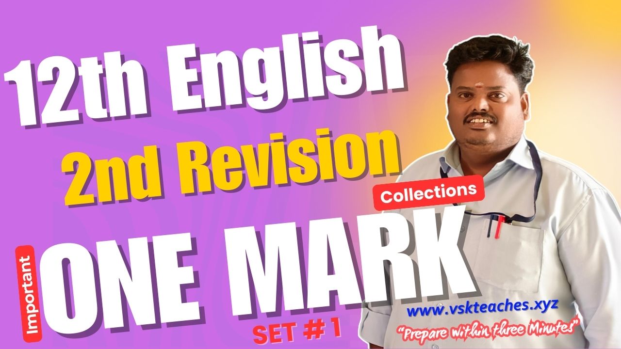 12th English Second Revision one words 2025